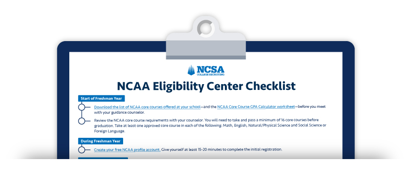 ncaa eligibility center checklist